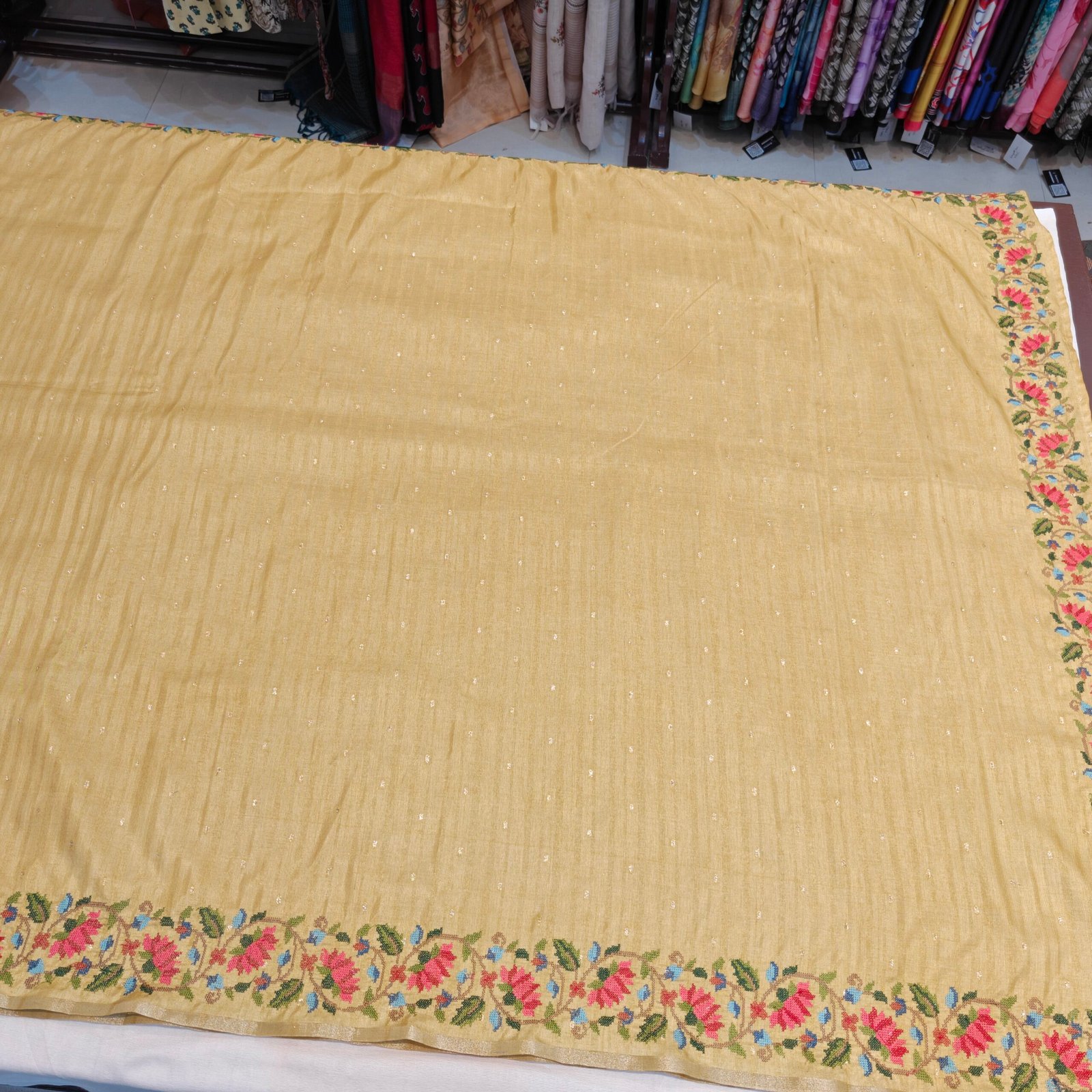 Embroidery Tussar Saree - Image 4