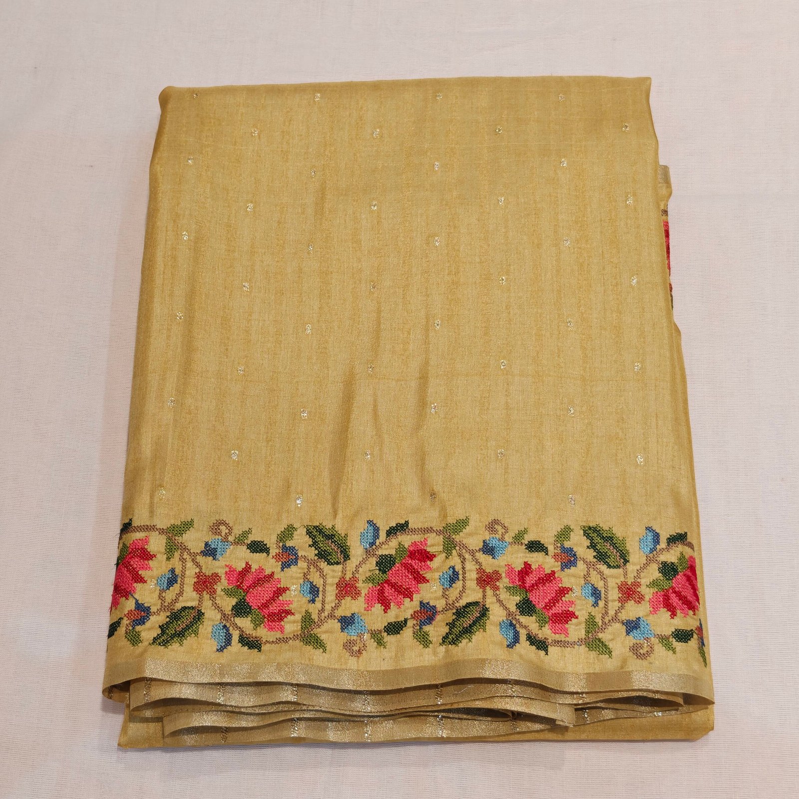 Embroidery Tussar Saree - Image 3