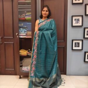 Embroidery Tussar Saree