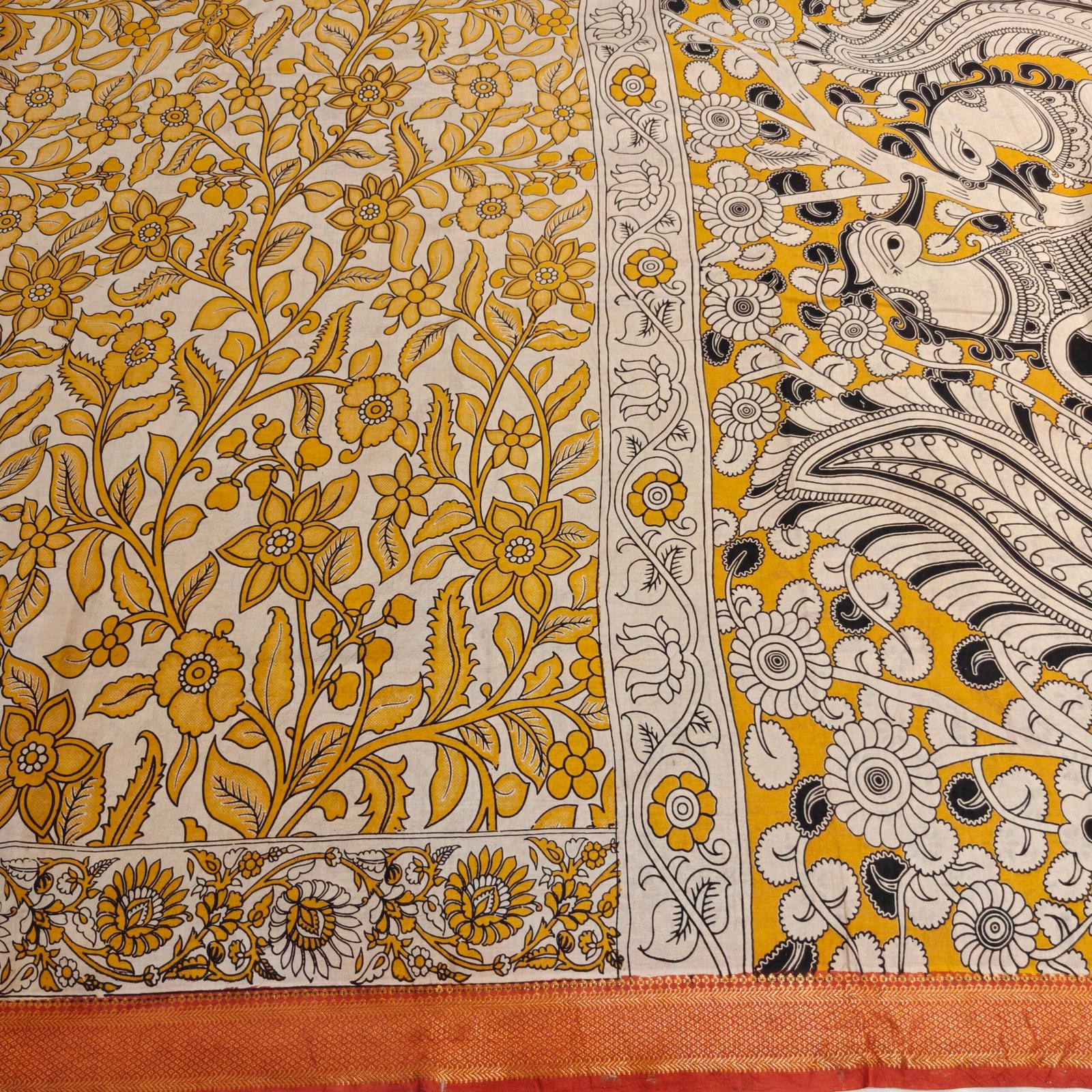 Kalamkari Silk Saree - Image 4