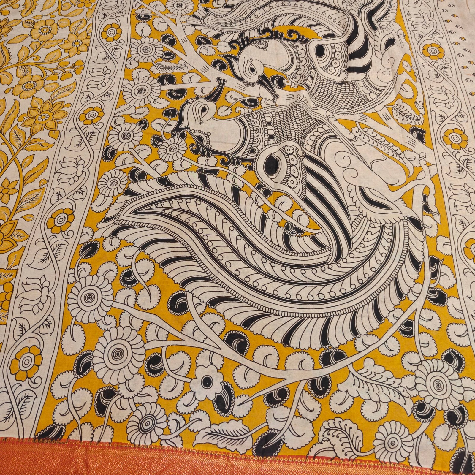 Kalamkari Silk Saree - Image 5