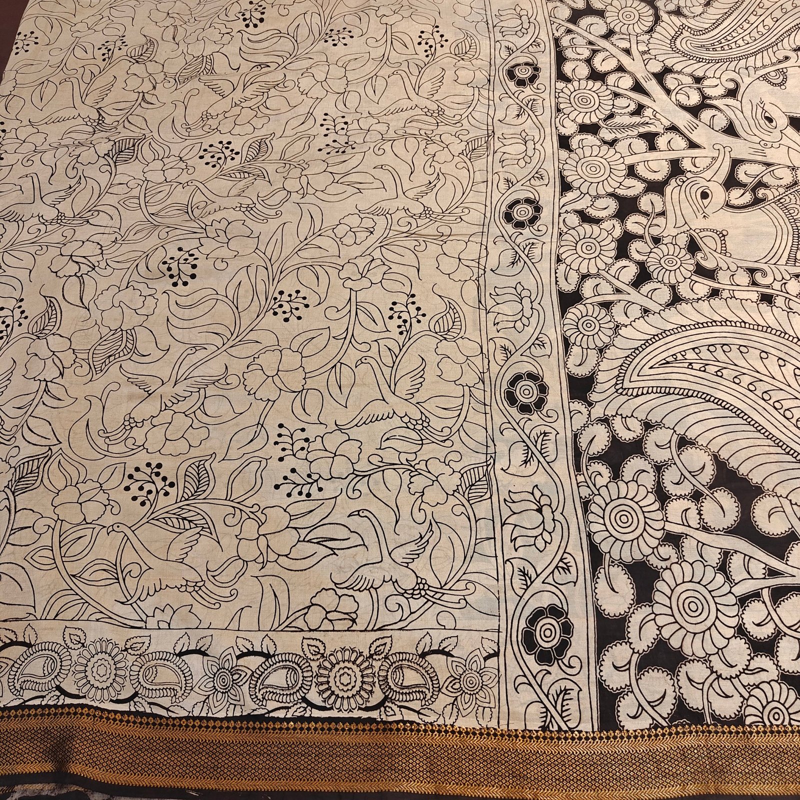 Kalamkari Silk Saree - Image 3
