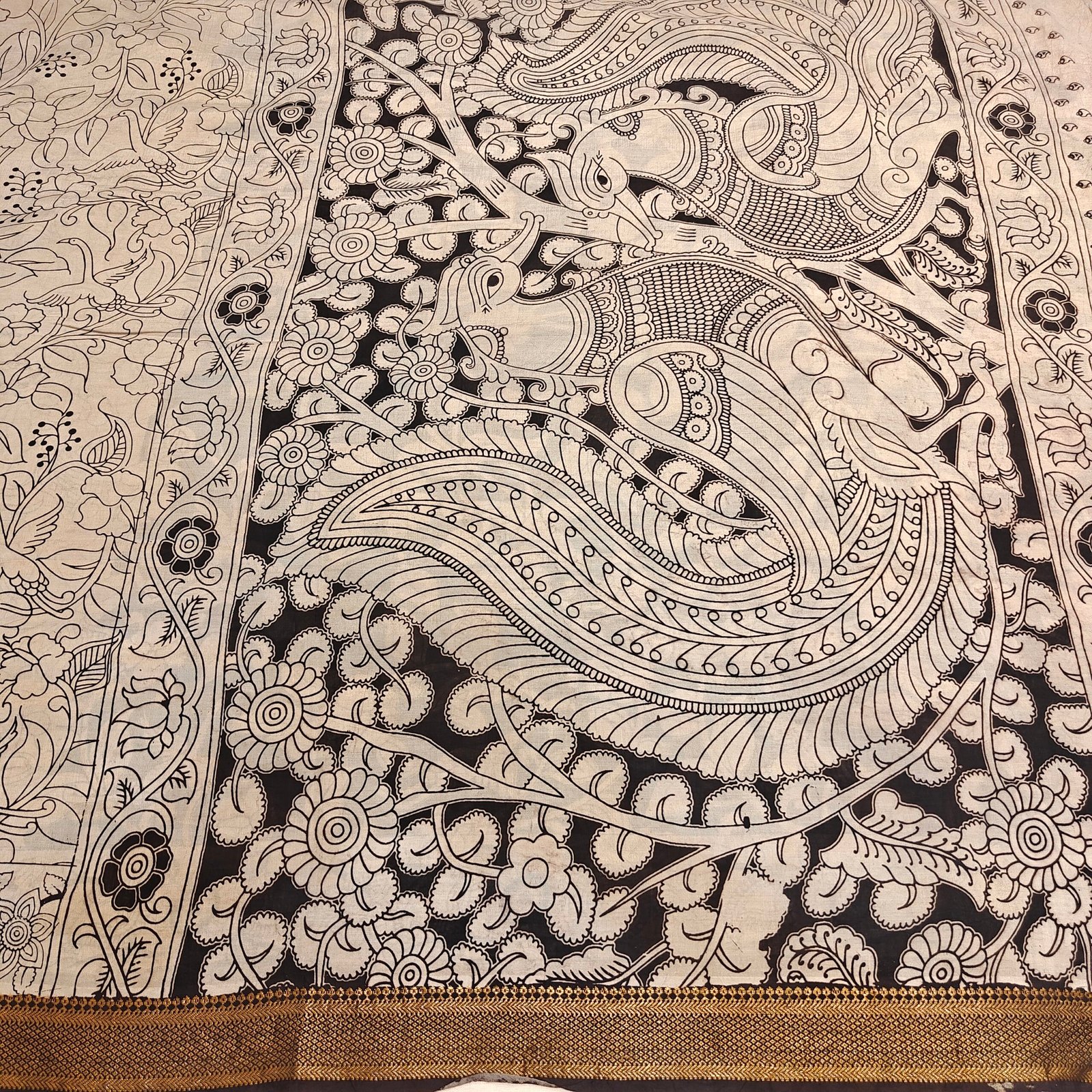 Kalamkari Silk Saree - Image 5