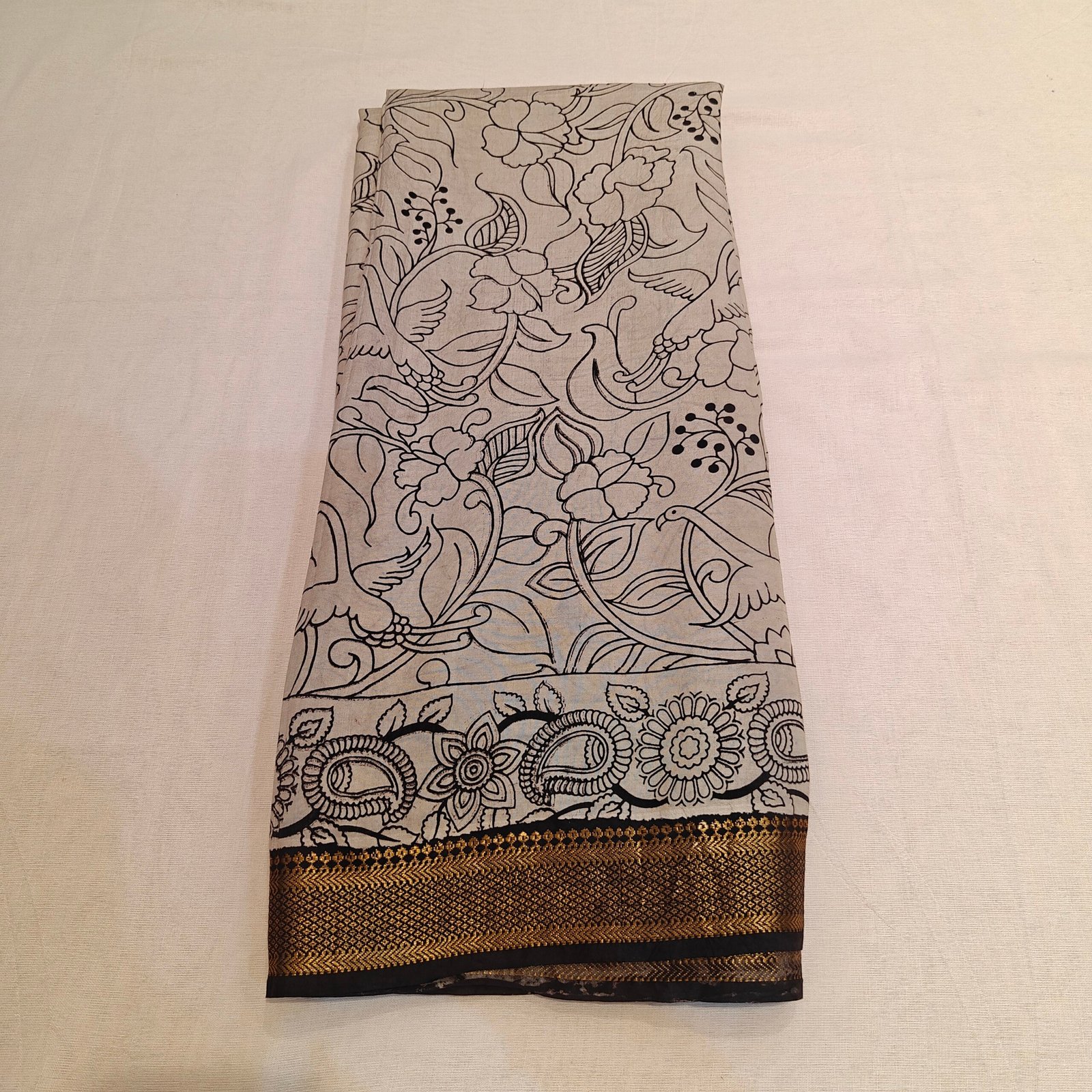 Kalamkari Silk Saree - Image 4