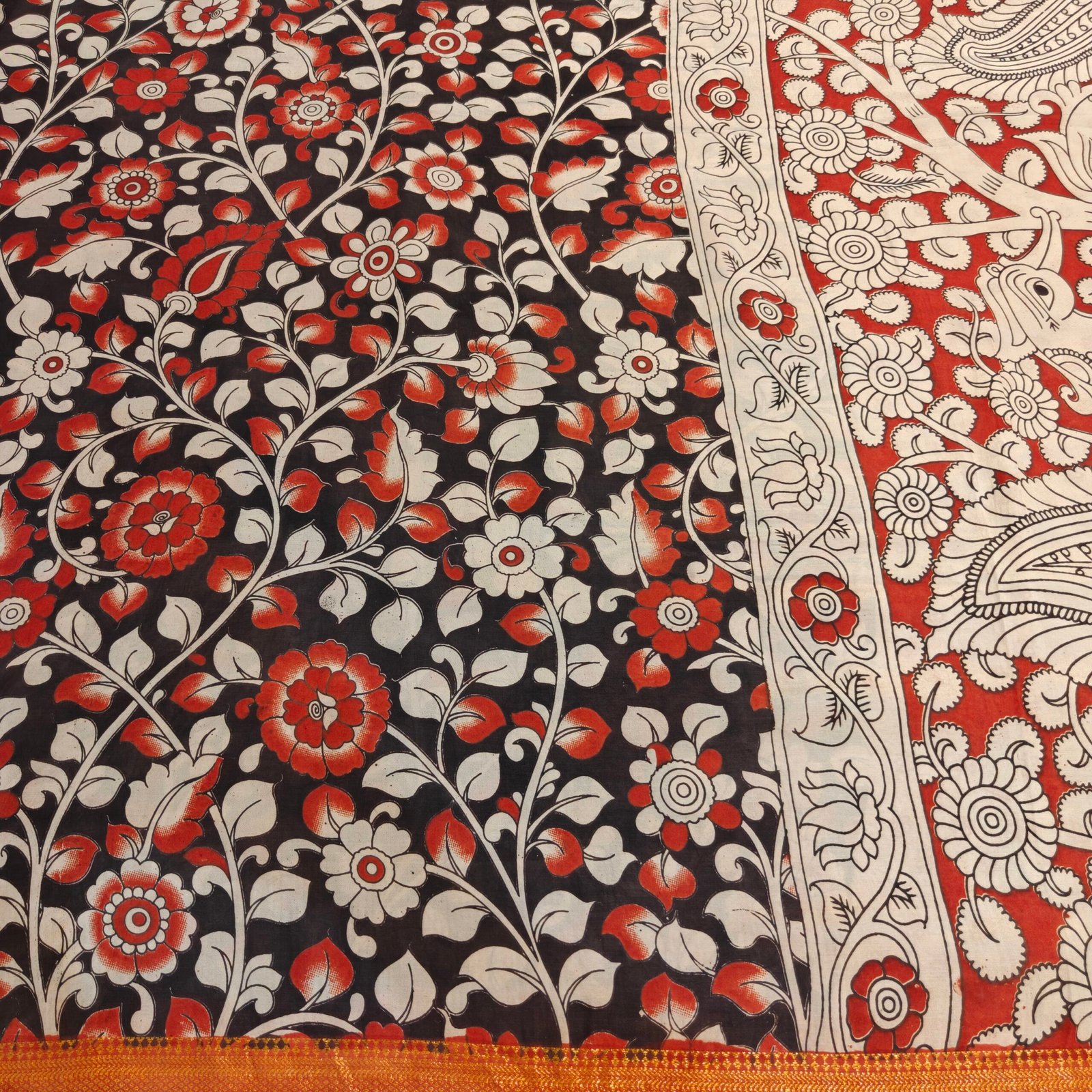 Kalamkari Silk Saree - Image 5