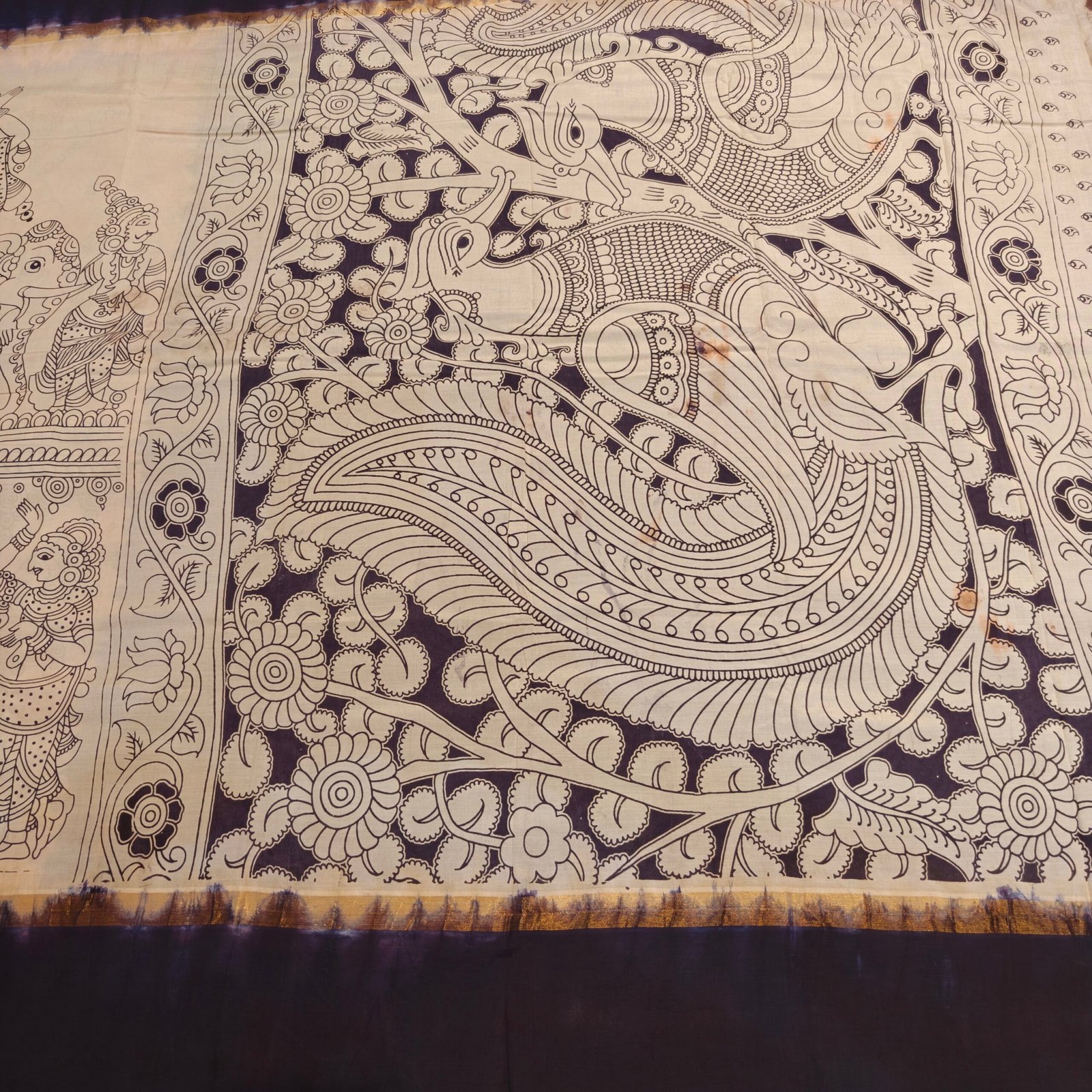Kalamkari Silk Saree - Image 4