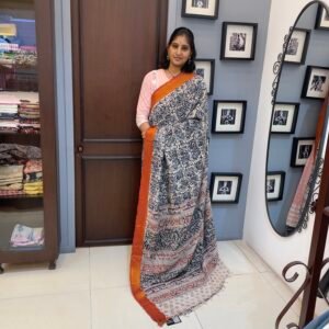 Kalamkari Blockpinted Saree